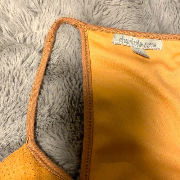 NWOT Faux Suede Fashion Top🤎 - Picture 5 of 9